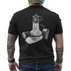 Ruhrpott Jumper Miner Helmet Grubenlampe Glück On T-Shirt mit Rückendruck