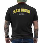 San Diego California Usa College Style T-Shirt mit Rückendruck