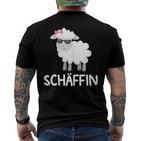 Schäffin Chefin Schäf T-Shirt mit Rückendruck