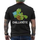 Schlafen Relax Chill Turtles T-Shirt mit Rückendruck