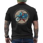 Schwalbenfahrer Schwalbe Gdr Moped  T-Shirt mit Rückendruck