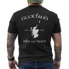 Scotland Map T-Shirt mit Rückendruck