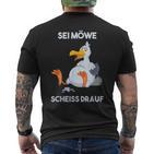 Sei Wie Eine Möwe Sei Wie Eine Möwe German Lang S T-Shirt mit Rückendruck