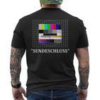 Sendschluss Testbild 80S 90S Retrointage Party T-Shirt mit Rückendruck