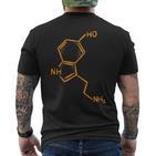 Serotonin Chemische Strukturen Chemie T-Shirt mit Rückendruck