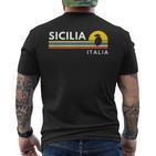 Sicilia Italia Italy Lemon Souvenirsintage Retro T-Shirt mit Rückendruck