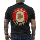 Sicilia Palermo Sicily Italian Sicilian T-Shirt mit Rückendruck