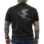 Ski Driver Silhouette Drawn T-Shirt mit Rückendruck