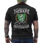 Steiermark Wappen Keine Therapie Steirer Austria T-Shirt mit Rückendruck