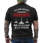 Stocksport Curling Sport T-Shirt mit Rückendruck