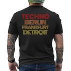 Synthesizer Techno Berlin Frankfurt Detroit Analog T-Shirt mit Rückendruck