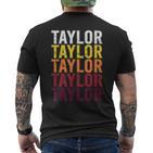 Taylor Retro Wordmark Patternintage Style T-Shirt mit Rückendruck