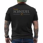 With Team Schnitzel I Loveiennese Schnitzel Lieblingsobst T-Shirt mit Rückendruck