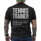 Tennis Trainer Tennis Trainer T-Shirt mit Rückendruck