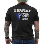 Thwler Weil Ichs Kann Thw T-Shirt mit Rückendruck