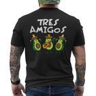 Tres Amigos Avocados Guac Cinco De Mayo Fiesta Mexicanegan T-Shirt mit Rückendruck