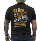 Trumpet Glück Ist Wenn Die Trumpeten Einsetzetz T-Shirt mit Rückendruck