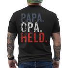 Vater Und Sohn Papa Opa Held Familie Grosseltern S T-Shirt mit Rückendruck