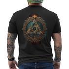 Viking Norse Runes Nordmann Mythology T-Shirt mit Rückendruck