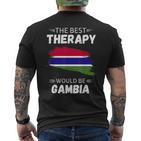 Vintage Gambia Die Beste Therapie Wäre Gambia T-Shirt mit Rückendruck