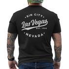 Vintage Lasegas Sin City Nevada Text T-Shirt mit Rückendruck