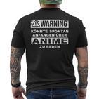 Warning Koulte Spontan Begin Over Anime Zu Talken Anime T-Shirt mit Rückendruck