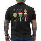 Weihnachten Prosecco Wein Lustiges Sekt Weinglas Geschenk T-Shirt mit Rückendruck