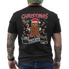 Weihnachtsleckereien I Happy Gingerbread Man T-Shirt mit Rückendruck