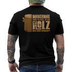 Wooden With Slogan For Holzverversteher T-Shirt mit Rückendruck