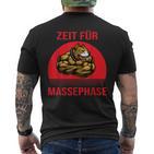 Zeit Für Massephase Bodybuilding T-Shirt mit Rückendruck