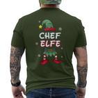 Chef Elf Christmas Outfit Partner Look Christmas T-Shirt mit Rückendruck