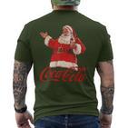 Coca Cola Santa Claus Bottle T-Shirt mit Rückendruck