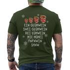 Ein Glühwein Swei Glühwein Christmas Market T-Shirt mit Rückendruck