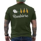 Christmas Reindeer Renbier T-Shirt mit Rückendruck