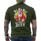 Ho Ho Hol Mir Mal Ein Bier Christmas Father Christmas T-Shirt mit Rückendruck