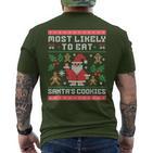 Am Liebsten Santas Kekse Essen Ugly Christmas T-Shirt mit Rückendruck