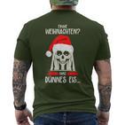 Merry Christmas Ganz Dünnes Eis Ich Hasse Weihnachten S T-Shirt mit Rückendruck