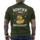 Reindeer Was Out Sold Christmas Elk Slogan T-Shirt mit Rückendruck