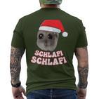 Schlafi Schlafi Hamster Hamstie Christmas Sleep T-Shirt mit Rückendruck