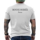 Bonne Soirée Paris Cute French Gray T-Shirt mit Rückendruck