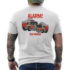 Children's Alarm Ich Werde Große Bruder Feuerwehr I'm A Big Brother T-Shirt mit Rückendruck