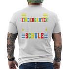 Children's Danke Kindergarten Für Die Unvergessliche Zeit Hello Schule T-Shirt mit Rückendruck