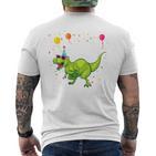 Children's Geburtstags 3 Jahre Junge Dinosaurier Dino Ich Bin 3 T-Shirt mit Rückendruck