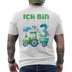 Children's Ich Bin 3 Jahre Alt Tractor T-Shirt mit Rückendruck