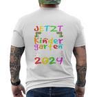 Children's Kindergarten Child 2024 Ich Gehe In Den Kindergarten T-Shirt mit Rückendruck