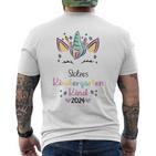 Children's Stolzes Kindergarten 2024 Kita Kiga Gray T-Shirt mit Rückendruck