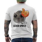 Delicious Spritzi X Sad Hamster Meme Boy Hallöchen Aperölchen T-Shirt mit Rückendruck