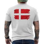 Denmark Flag Denmark Denmark Denmark S T-Shirt mit Rückendruck