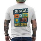 Digga Ich Bin 13 Zwölf Jahre 13Th Birthday Boy Gamer T-Shirt mit Rückendruck