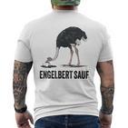 Engelbert Sauf Strauß Engelbert Sauf Work Wear Gray T-Shirt mit Rückendruck